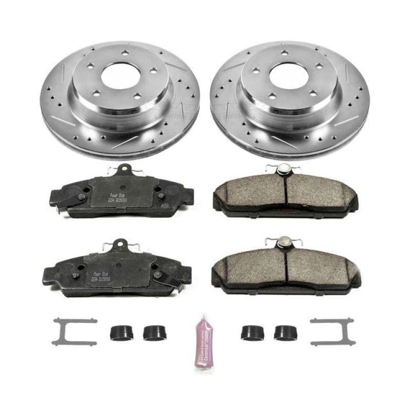 PSB Z23 Evolution Kit - Power Stop 84-87 Chevrolet Corvette Front Z23 Evolution Sport Brake Kit
