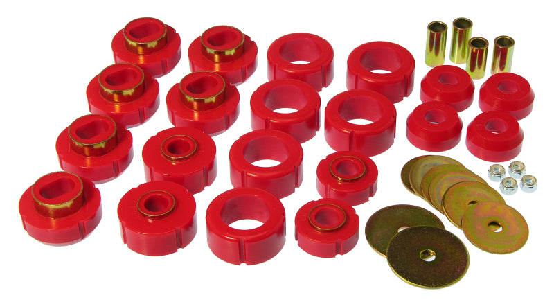 PRO Body/Subframe Bush - Red - Prothane 81-91 Chevy K10 Blazer Body Mount Kit - Red