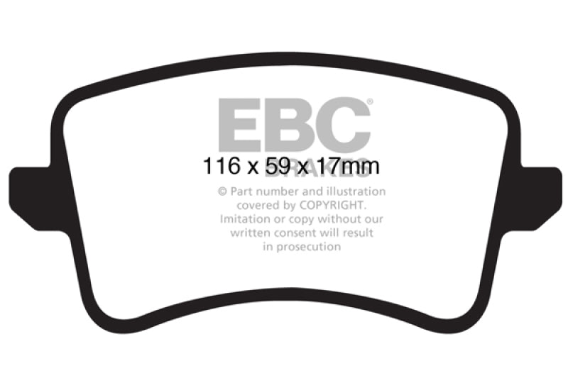 EBC Ultimax2 Brake Pad Sets - EBC 09-11 Audi A4 2.0 Turbo Ultimax2 Rear Brake Pads