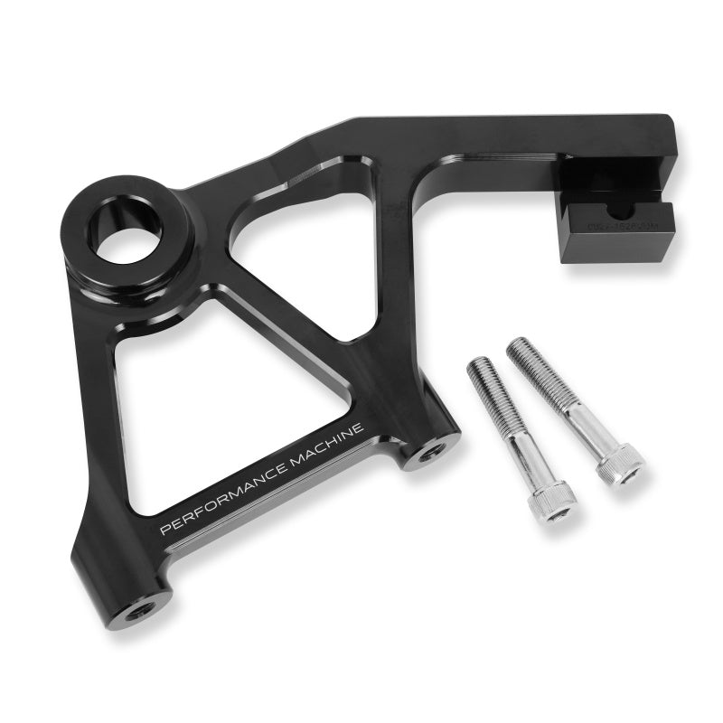 PFM Brake Caliper Brackets - Performance Machine Touring Rear Rad Cal Bracket Assy - Black Ano