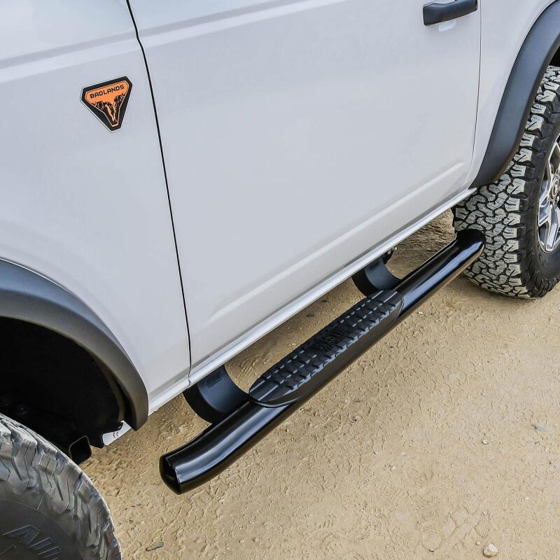 WES Nerf Bars - PRO TRAXX 4 - Westin 21-22 Ford Bronco (2-Door) PRO TRAXX 4 Oval Nerf Step Bars - Textured Black