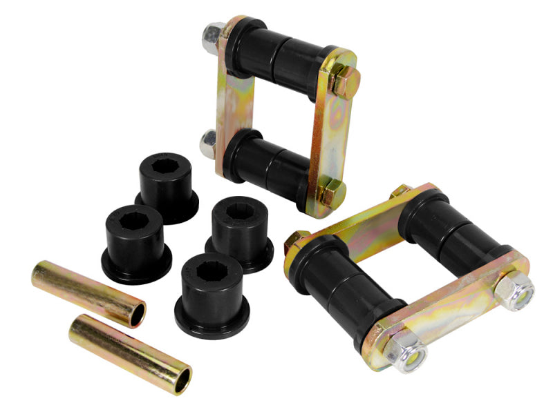 PRO Spring/Shackle Bush- Blk - Prothane 70-74 AMC AMX/Javelin HD Spring & Shackles Bushings - Black