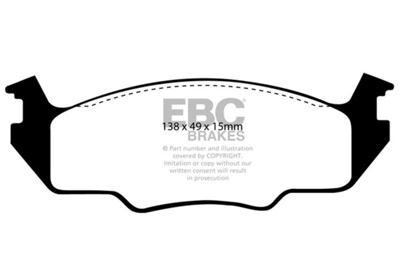 EBC Greenstuff Brake Pad Sets - EBC 80-84 Volkswagen Golf 1.6 Greenstuff Front Brake Pads