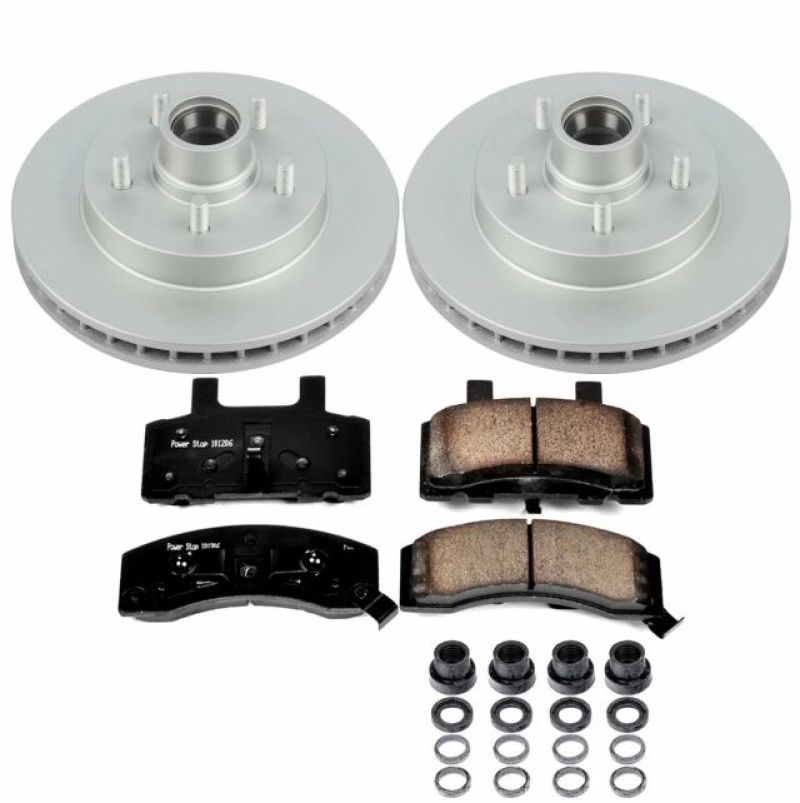 PSB Z17 Evolution Coated Kit - Power Stop 98-00 Chevrolet Tahoe Front Z17 Evolution Geomet Coated Brake Kit