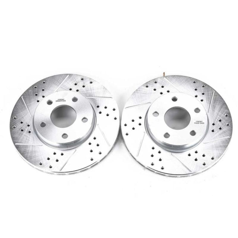 PSB Evolution Drill/Slot Rotor - Power Stop 14-18 Ford C-Max Front Evolution Drilled & Slotted Rotors - Pair