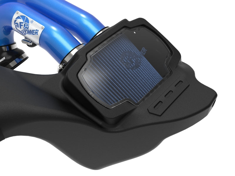 AFE Momentum XP Cold Air Intakes - aFe 21-22 Ford F-150 Raptor V6-3.5L(tt) Momentum XP Cold Air Intake System - Blue w/ Pro 5R Filter