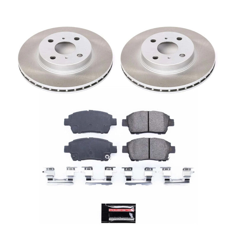 PSB Semi-Coated Rotor Kits - Power Stop 01-03 Toyota Prius Front Semi-Coated Rotor Kit