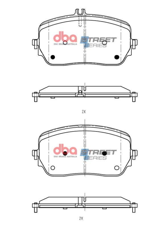 DBA Street Series Brake Pads - DBA 19-22 Mercedes-Benz GLE450 Street Series Front Brake Pads