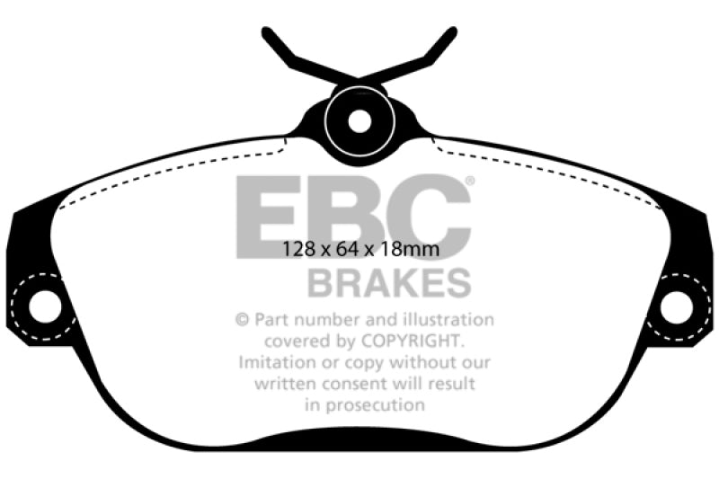 EBC Yellowstuff Brake Pad Sets - EBC 91-93 Volvo 740 2.3 (ABS) (Girling) Yellowstuff Front Brake Pads