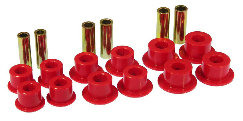 PRO Spring/Shackle Bush- Red - Prothane 99-14 Chevy Silverado 1500/2500 2/4wd Rear Spring Bushings - Red