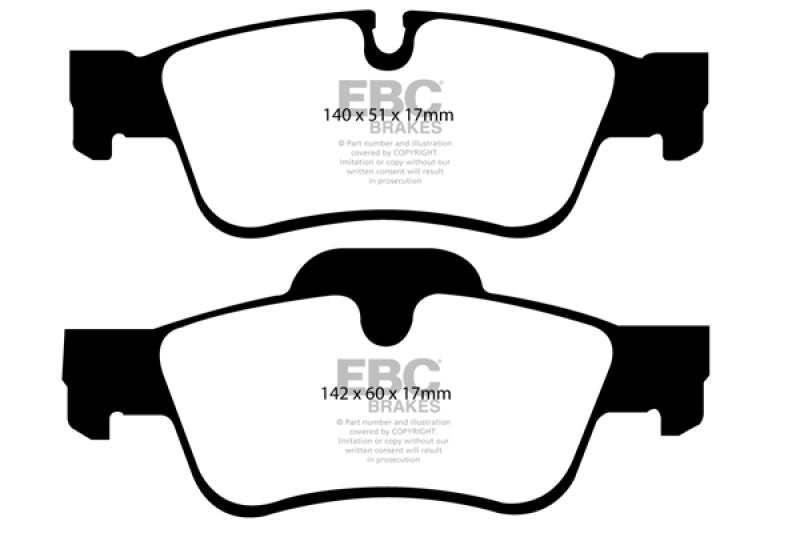 EBC Greenstuff Brake Pad Sets - EBC 05-06 Mercedes-Benz G55 AMG 5.4 Supercharged Greenstuff Rear Brake Pads