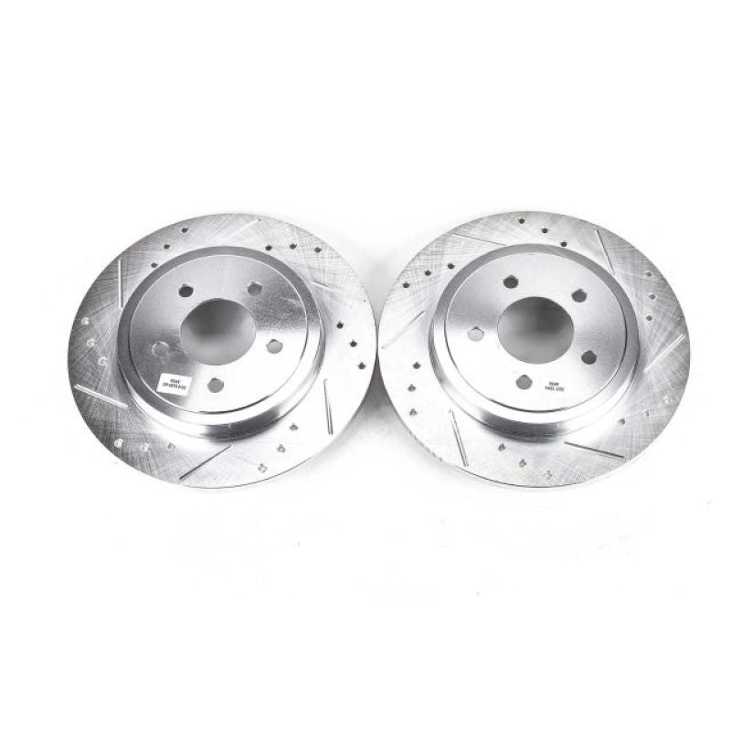 PSB Evolution Drill/Slot Rotor - Power Stop 05-08 Ford Escape Rear Evolution Drilled & Slotted Rotors - Pair