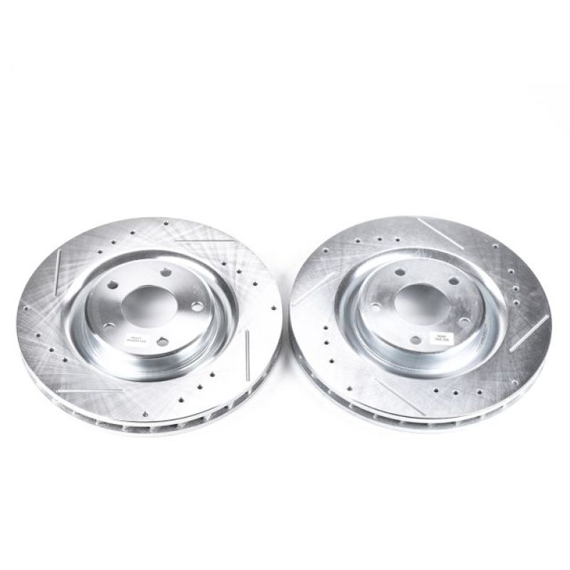 PSB Evolution Drill/Slot Rotor - Power Stop 06-09 Cadillac XLR Front Evolution Drilled & Slotted Rotors - Pair