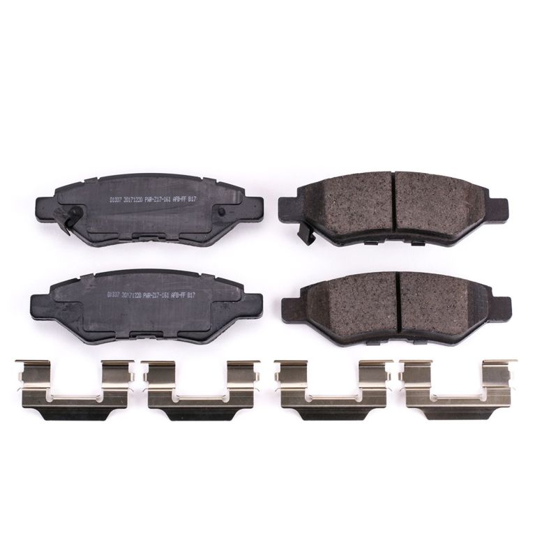 PSB Z17 Evolution Brake Pads - Power Stop 08-14 Cadillac CTS Rear Z17 Evolution Ceramic Brake Pads w/Hardware
