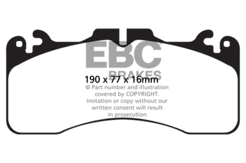EBC Yellowstuff Brake Pad Sets - EBC 09+ Lexus LS460 4.6 Sport Yellowstuff Front Brake Pads