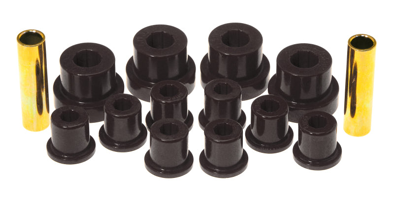 PRO Spring/Shackle Bush- Blk - Prothane 76-86 Jeep CJ5/CJ7 Front Spring & Shackle Bushings - Black
