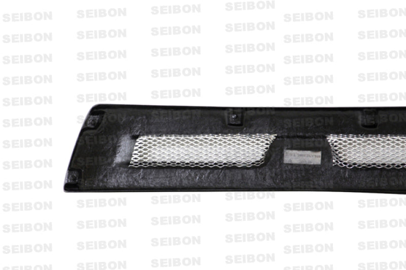 SEI Grilles - Seibon 08-12 Mitsubishi Lancer Evo X Shaved Emblem Carbon Fiber Front Grill does not fit MR model
