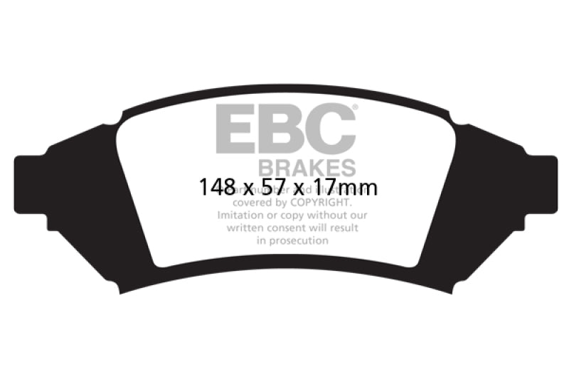 EBC Ultimax2 Brake Pad Sets - EBC 04 Pontiac Grand Prix 3.8 Ultimax2 Front Brake Pads