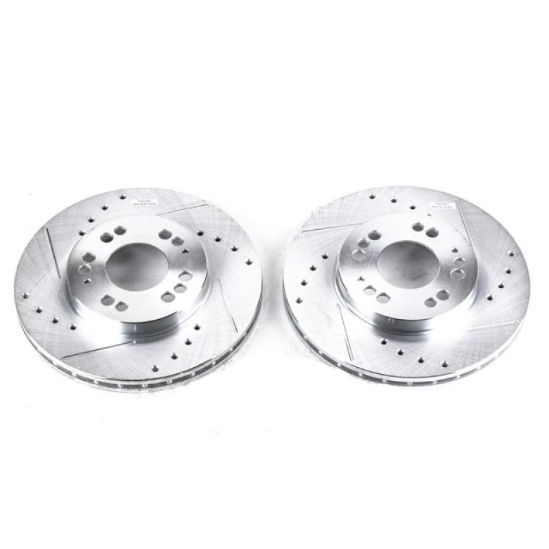 PSB Evolution Drill/Slot Rotor - Power Stop 91-96 Dodge Stealth Front Evolution Drilled & Slotted Rotors - Pair