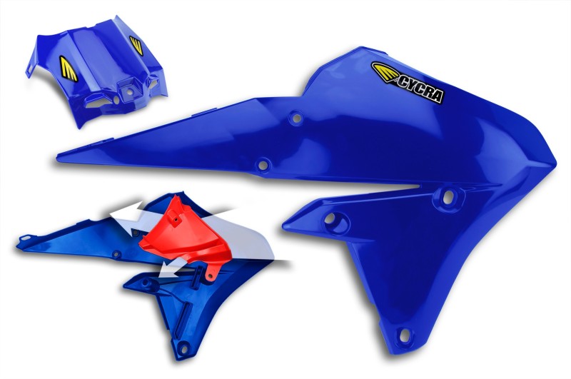 CYC Radiator Shroud - Cycra 15-19 Yamaha WR250F Powerflow Radiator Shrouds - OEM Blue