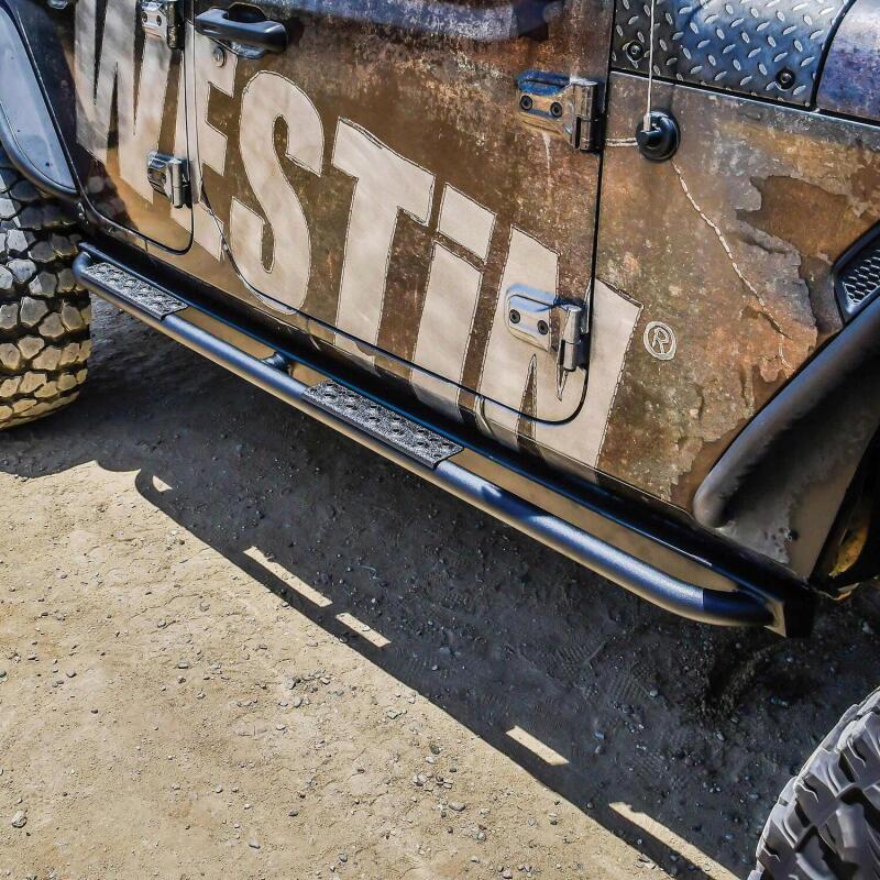 WES XTS Rock Sliders - Westin 18-23 Jeep Wrangler JL Unlimited 4dr Rock Slider - Textured Black