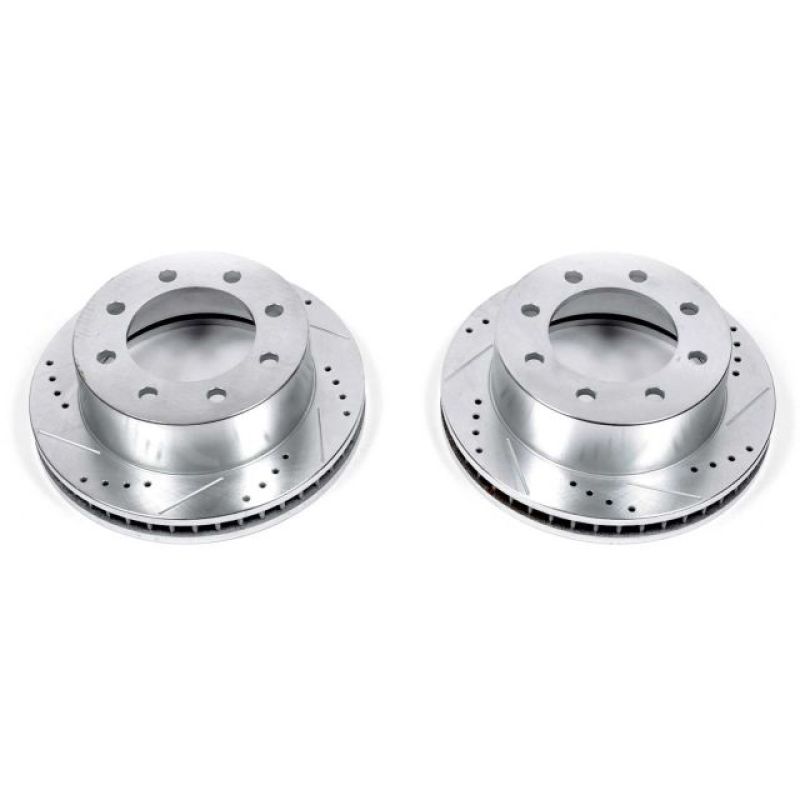 PSB Evolution Drill/Slot Rotor - Power Stop 00-02 Dodge Ram 2500 Front Evolution Drilled & Slotted Rotors - Pair