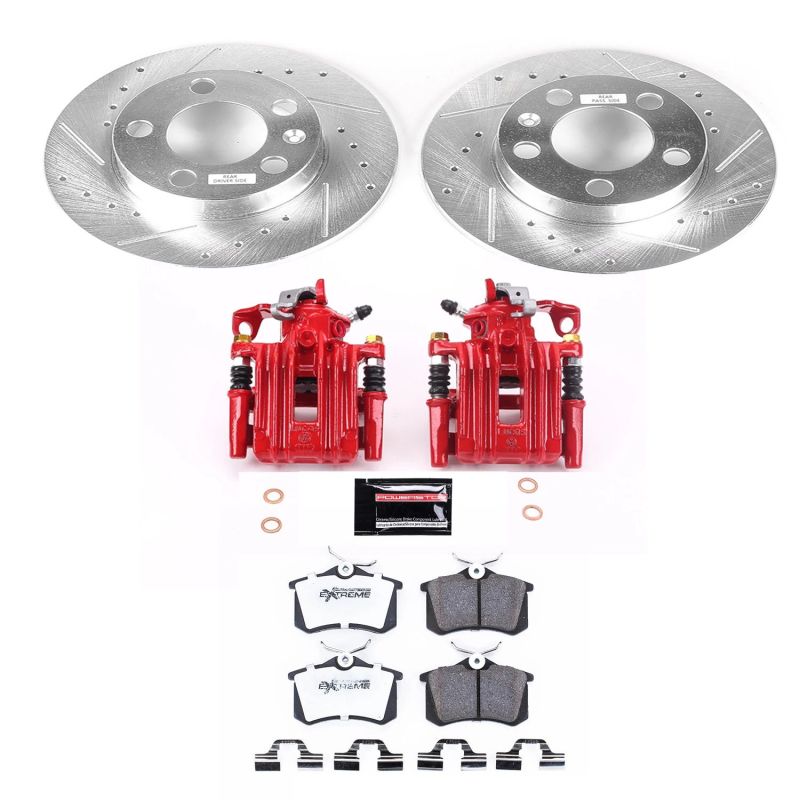 PSB Z26 Street Kit w/Cals - Power Stop 98-99 Volkswagen Beetle Rear Z26 Street Warrior Brake Kit w/Calipers