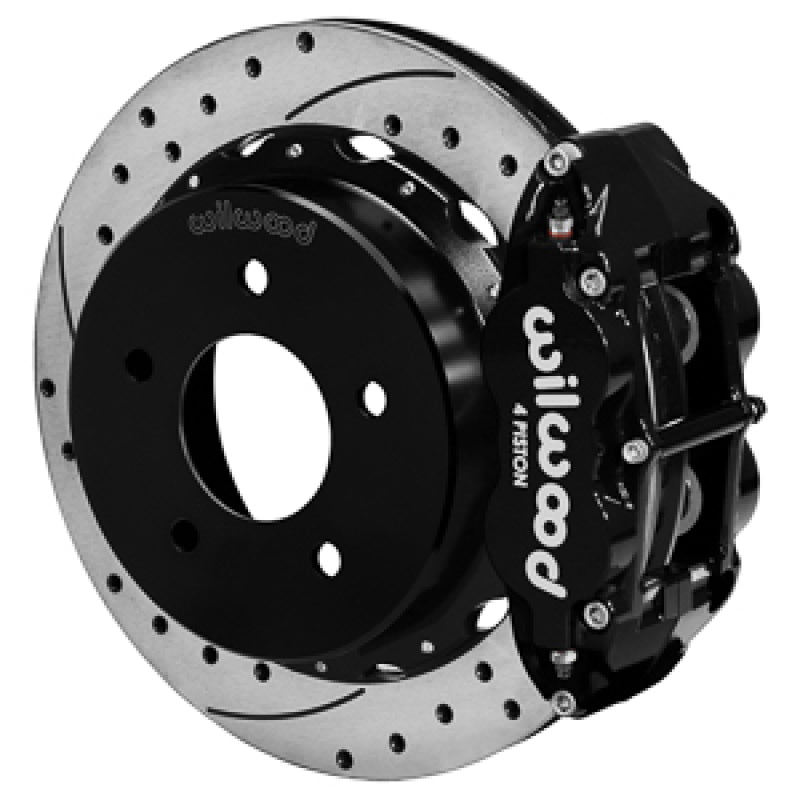 WIL Superlite Brake Kit - Wilwood 88-98 Chevy Silverado Superlite 4R 12.88x1.10in Drill/Slot Rear Drum to Disc Conv. - Black