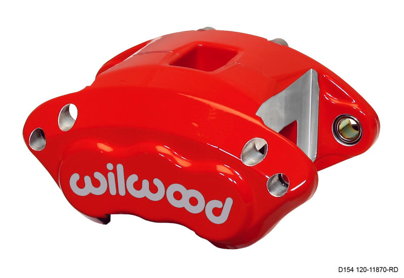 WIL D154 Caliper - Wilwood Caliper-D154-Red 2.50in Piston 1.04in Disc