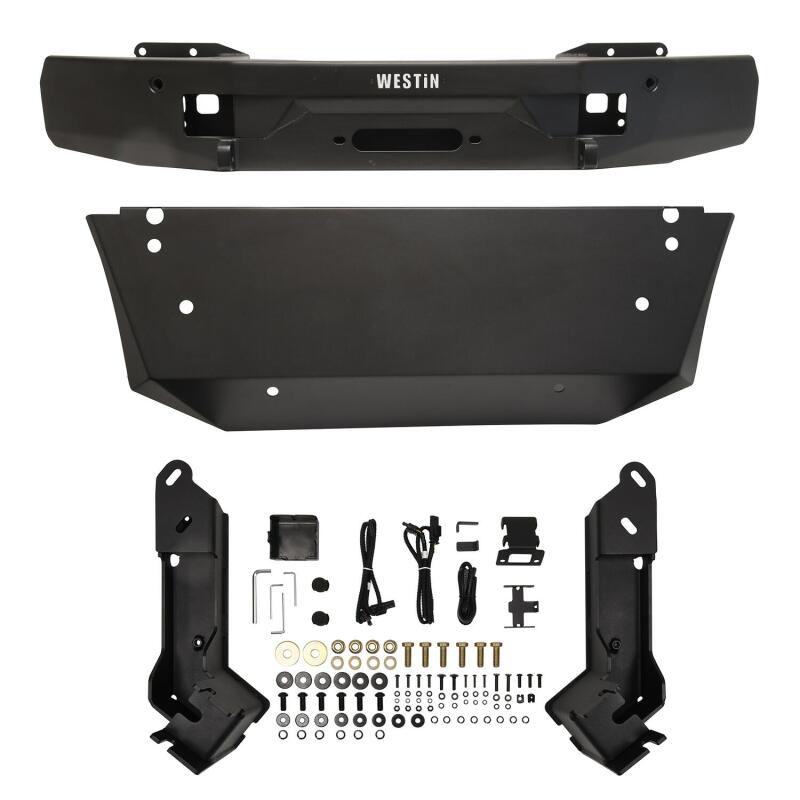 WES Pro-Series Bumpers - Westin 19-23 Mercedes-Benz Sprinter Pro-Series Mid Width Front Bumper - Textured Black