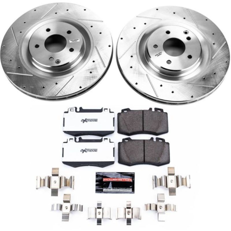 PSB Z26 Street Warrior Kit - Power Stop 02-04 Mercedes-Benz C32 AMG Front Z26 Street Warrior Brake Kit