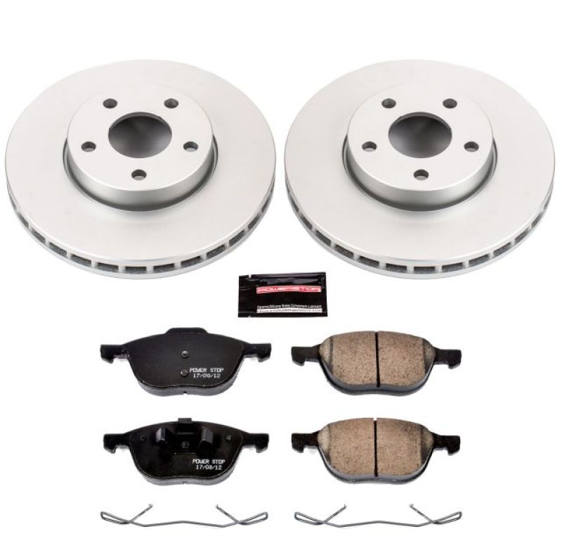 PSB Z17 Evolution Coated Kit - Power Stop 13-18 Ford C-Max Front Z17 Evolution Geomet Coated Brake Kit