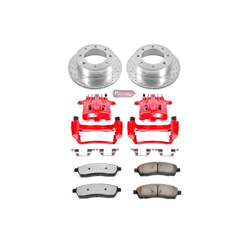 PSB Z36 Truck & Tow Kit - Power Stop 99-00 Ford F-350 Super Duty Rear Z36 Truck&Tow Kit w/Cals