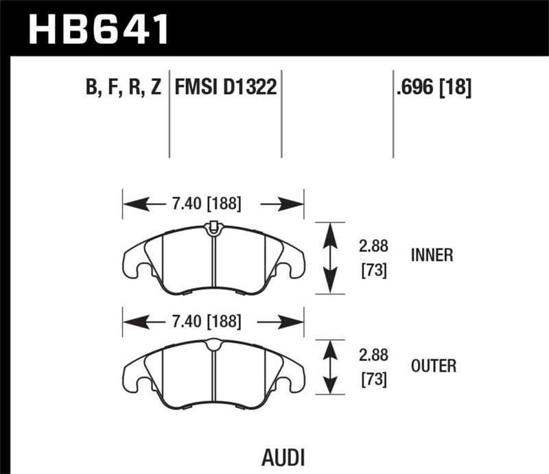 HAWK HPS Brake Pad Sets - Hawk 09-10 Audi A4/A4 Quattro/A5 Quattro/Q5/S5 / 10 S4 HPS Street Front Brake Pads