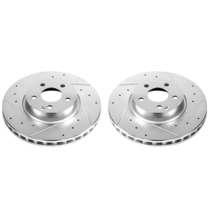 PSB Evolution Drill/Slot Rotor - Power Stop 13-14 Mercedes-Benz C300 Front Evolution Drilled & Slotted Rotors - Pair
