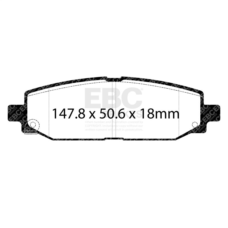 EBC Ultimax2 Brake Pad Sets - EBC 2018+ Jeep Wrangler (JL) Ultimax Rear Brake Pads
