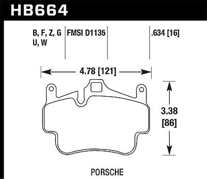 HAWK ER-1 Brake Pad Sets - Hawk Porsche 911 ER-1 Endurance Racing Brake Pads (Works with Iron/Metal Rotors)