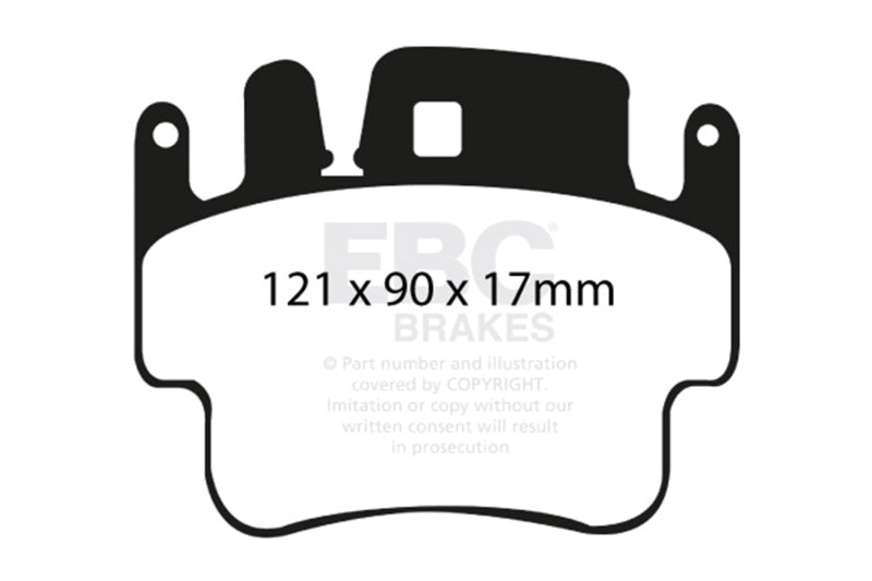 EBC Bluestuff Brake Pad Sets - EBC 98-05 Porsche 911 (996) (Cast Iron Rotor only) 3.4 Carrera 2 Bluestuff Front Brake Pads