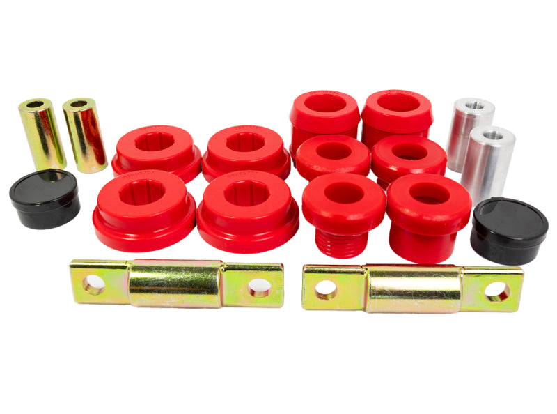 ES Cntrl Arm Bushings - Red - Energy Suspension 17-22 Tesla Model 3/Y Front Lower Control Arm Bushing Set w/Shock Position