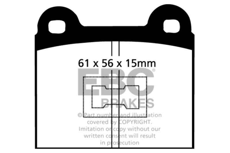 EBC Ultimax2 Brake Pad Sets - EBC 73-77 Audi Fox 1.5L Ultimax2 Front Brake Pads