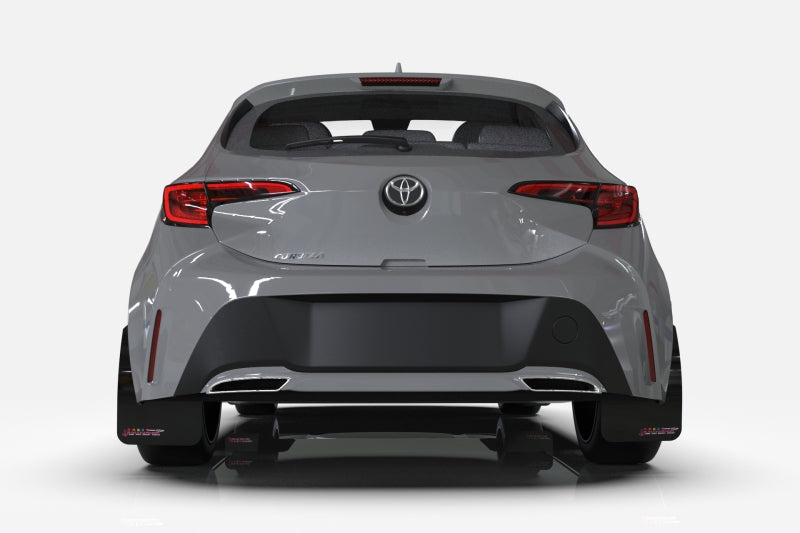 RAL BCE Black Flap / Pink Logo - Rally Armor 19-22 Hyundai Veloster N Black Mud Flap BCE Logo