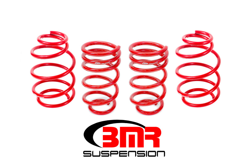 BMR Lowering Springs - BMR 10-15 5th Gen Camaro V8 Lowering Spring Kit (Set Of 4) - Red