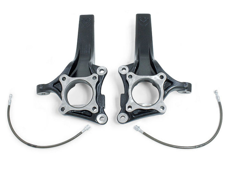 MXT Lift Spindles - MaxTrac 09-18 Ford F-150 2WD 4-4.5in Front Lift Spindles w/Extended DOT Compliant Brake Lines