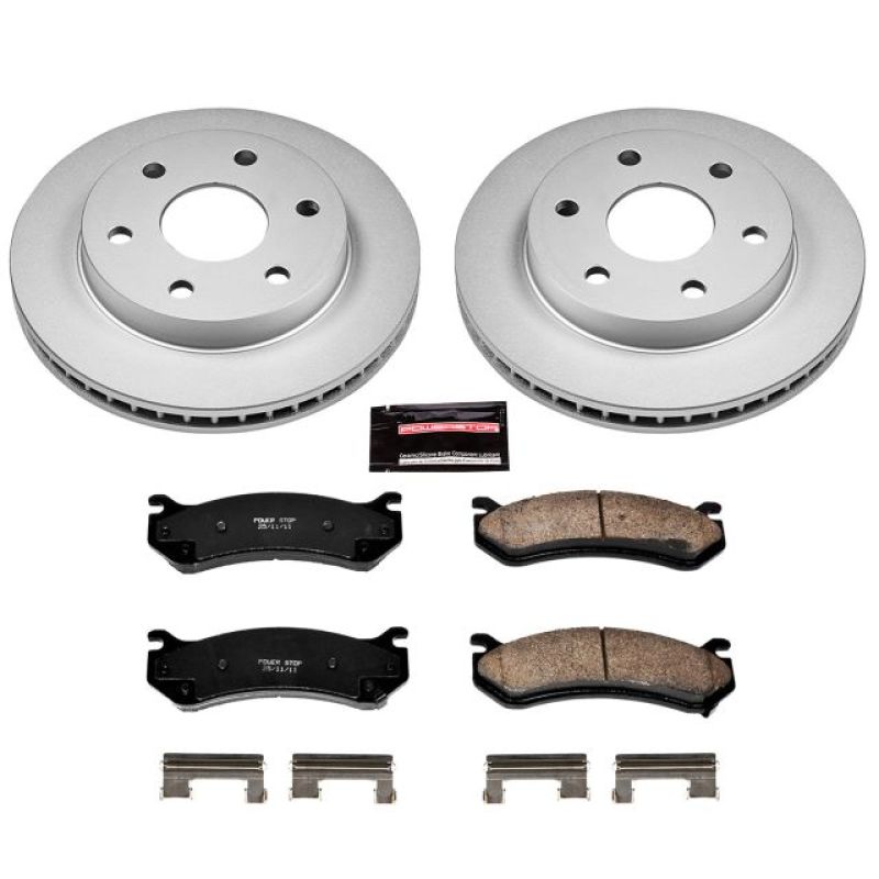 PSB Z17 Evolution Coated Kit - Power Stop 02-06 Cadillac Escalade Front Z17 Evolution Geomet Coated Brake Kit