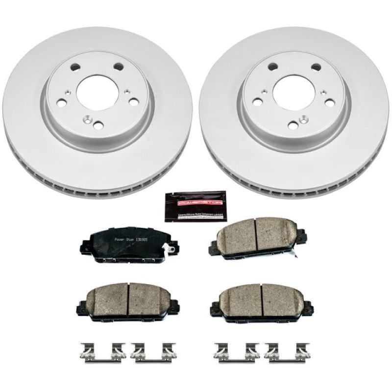 PSB Z17 Evolution Coated Kit - Power Stop 13-17 Honda Accord Front Z17 Evolution Geomet Coated Brake Kit