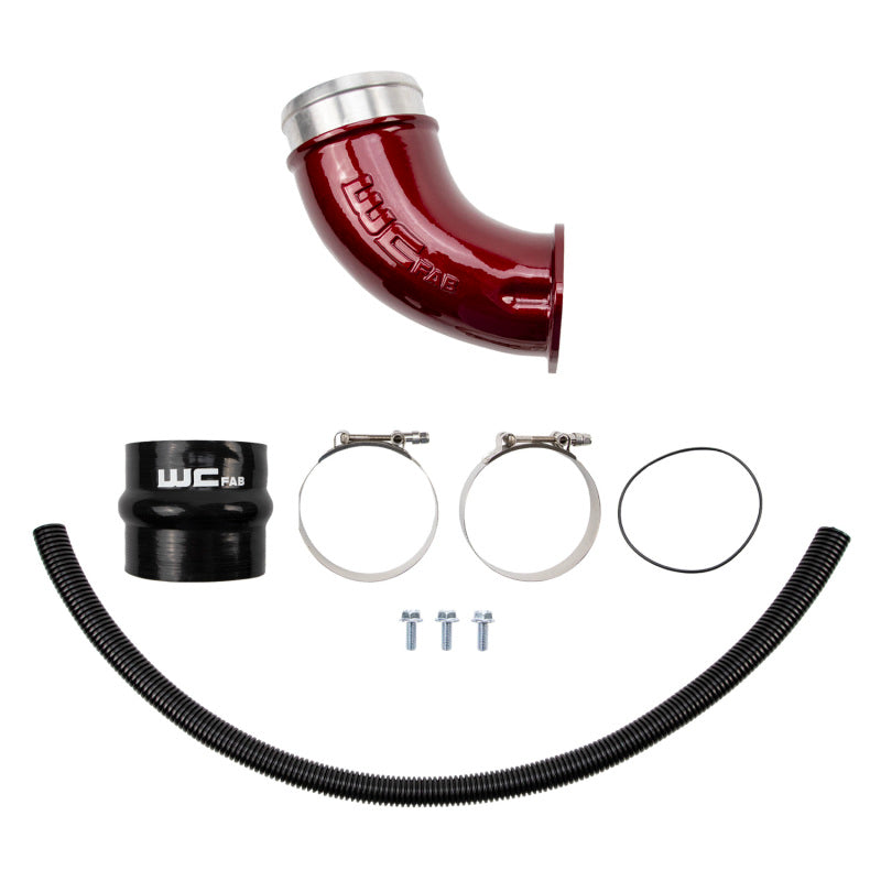 WCF Intake Horn - Wehrli 01-04 Duramax LB7 4in High Flow Intake Horn - WCFab Red