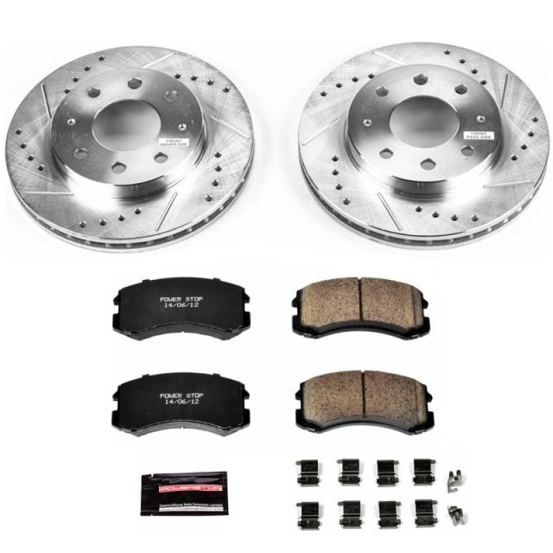 PSB Z23 Evolution Kit - Power Stop 02-07 Mitsubishi Lancer Front Z23 Evolution Sport Brake Kit