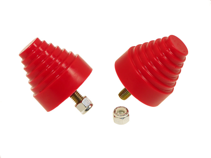 PRO Bump Stops - Red - Prothane Universal Bump Stop 2-1/4X2-1/4 Cone w/Stp - Red