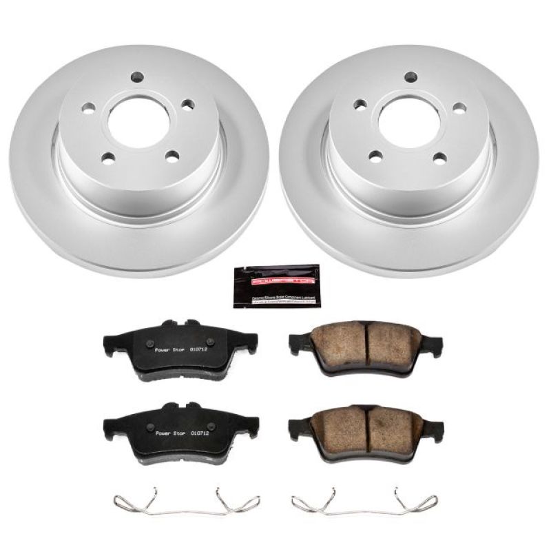 PSB Z17 Evolution Coated Kit - Power Stop 12-18 Ford Focus Rear Z17 Evolution Geomet Coated Brake Kit