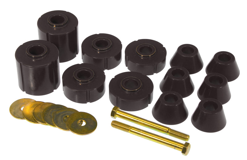 PRO Body/Subframe Bush - Blk - Prothane 73-80 GM Body Mount 12 Bushing Kit - Black